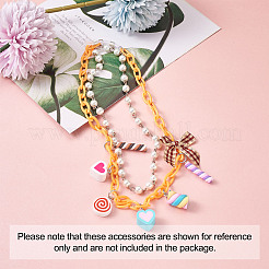 Resin Pendants and Handmade Polymer Clay Pendants&nbsp;DIY-TA0008-75