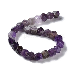 Natural Amethyst Star Cut Round Beads Strands&nbsp;G-M418-C01-01