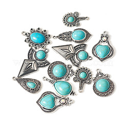 48Pcs 12 Styles Synthetic Turquoise Pendants&nbsp;FIND-TA0003-21