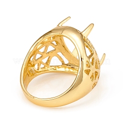 Long-Lasting Plated Brass Solitaire Ring Settings&nbsp;KK-D160-03G