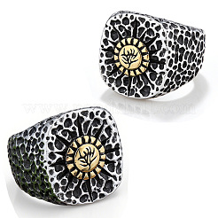 Textured 304 Stainless Steel Finger Rings&nbsp;FS-WG3E048-03