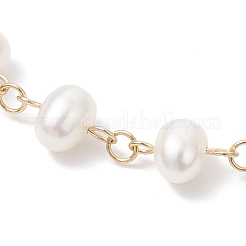 Natural Cultured Freshwater Pearl Link Bracelets&nbsp;BJEW-JB12505