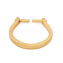 Rack Plating Brass Open Cuff Ring Settings&nbsp;KK-G455-15MG