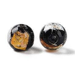 Handmade Gold & Silver Foil Lampwork Beads&nbsp;GLAA-G107-07B-09