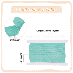 15M 6 Colors Polyester Thick Elastic Wide Band&nbsp;DIY-PH0017-30A