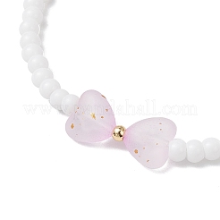 6Pcs 6 Colors Opaque Colours Glass Seed Round Beaded Stretch Bracelets&nbsp;BJEW-JB12508