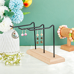 1-Tier 3-Row Wood Jewelry Display Stands&nbsp;EDIS-WH0016-009A