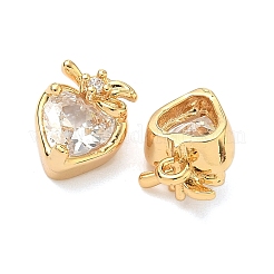 Brass Micro Pave Cubic Zirconia Pendants&nbsp;KK-A281-20G-02