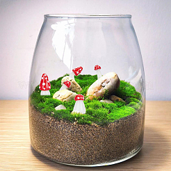 7Pcs 7 Styles Ceramic Mushroom Display Decorations&nbsp;DJEW-GF0001-99