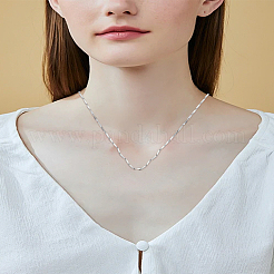 1Pc 3.8MM Stainless Steel Flat Snake Chain Necklaces&nbsp;NJEW-LP0007-07