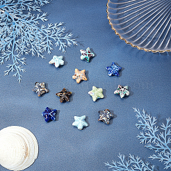 16 Pcs 8 Colors Handmade Porcelain Beads&nbsp;PORC-SC0001-03