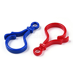 Opaque Solid Color Bulb Shaped Plastic Push Gate Snap Keychain Clasp Findings&nbsp;KY-R006-M01
