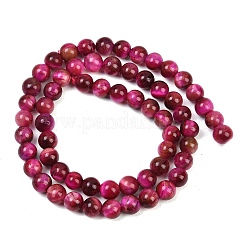 Grade AB Natural Tiger Eye Beads Strands&nbsp;X-G-F591-18-6mm-05