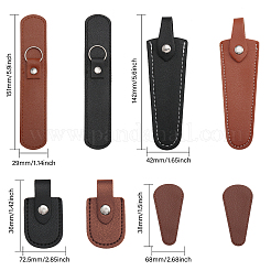 8pcs 7 Style Imitation Leather Protective Scissors Cover&nbsp;AJEW-CA0003-38