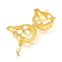 Brass Cage Pendants&nbsp;KK-CBA8ACD-01G-B