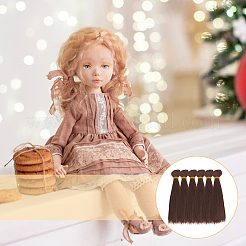 Plastic Long Straight Hairstyle Doll Wig Hair&nbsp;LS-DIY-WH0588-49B