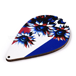 French Theme Printed Wood Pendants&nbsp;WOOD-N016-10