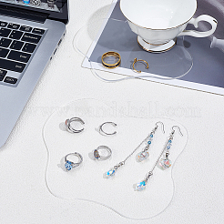 2Pcs 2 Styles Transparent Acrylic Cup Mats&nbsp;AJEW-CN0006-47