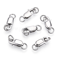 Rhodium Plated 925 Sterling Silver Lobster Claw Clasps&nbsp;STER-T004-84P