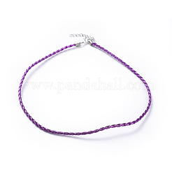 Trendy Braided Imitation Leather Necklace Making&nbsp;NJEW-S105-M