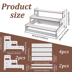 3-Tiers Wood Semicircle Dessert Display Risers&nbsp;ODIS-WH0030-183B