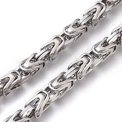 Tarnish Resistant 201 Stainless Steel Byzantine Chains&nbsp;CHS-P011-09P-A