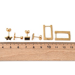 304 Stainless Steel Stud & Hoop Earrring Set for Women&nbsp;EJEW-U063-05G