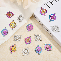 32Pcs 2 Colors 201 Stainless Steel Connector Charms&nbsp;FIND-CA0007-68