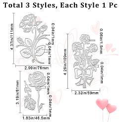 3Pcs 3 Styles Carbon Steel Cutting Dies Stencils for DIY Template&nbsp;DIY-GF0007-91