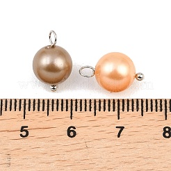Shell Pearl Dyed Round Charms&nbsp;PALLOY-JF02245-02