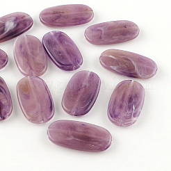 Oval Imitation Gemstone Acrylic Beads&nbsp;OACR-R048-M