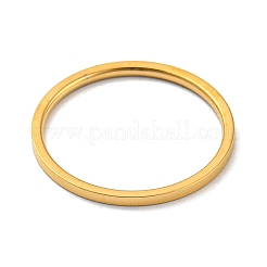 Ion Plating(IP) 304 Stainless Steel Simple Plain Band Finger Ring for Women Men&nbsp;RJEW-F152-05G-E