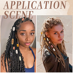 44Pcs Plastic & Resin Dreadlocks Braiding Beads&nbsp;OHAR-SC0001-21