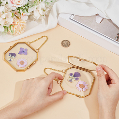 Alloy & Glass Locket Pendants&nbsp;FIND-WH0173-073A