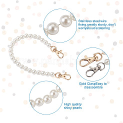 8Pcs 8 Styles White Acrylic Round Beads Bag Handles&nbsp;FIND-TA0001-40