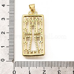 Rack Plating Brass Micro Pave Cubic Zirconia Pendants&nbsp;KK-L226-030G-03