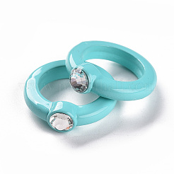 Opaque Acrylic Finger Rings&nbsp;RJEW-T016-06