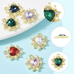 6Pcs 6 Color Acrylic Rhinestone Pendants&nbsp;FIND-FS0001-38