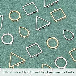 32Pcs 8 Style 304 Stainless Steel Chandelier Components Links&nbsp;STAS-UN0022-94