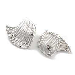 304 Stainless Steel Ocean Wave Stud Earrings for Women&nbsp;EJEW-U022-01P