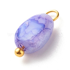 Opaque Baking Paint Crackle Glass Beads Pendants&nbsp;PALLOY-JF01242