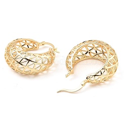 Brass Thick Hoop Earrings&nbsp;EJEW-I289-07KCG
