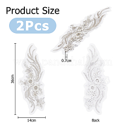 Flower Lace Computerized Embroidery Cloth Ornament Accessories&nbsp;DIY-WH0496-23