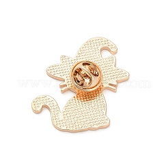 Halloween Theme Cat with Witch Hat Enamel Pins&nbsp;JEWB-H033-06KCG