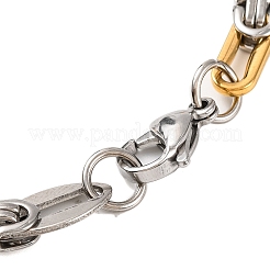 201 Stainless Steel Oval Byzantine Chain Bracelets&nbsp;BJEW-B078-144GP