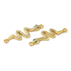 925 Sterling Silver Micro Pave Clear Cubic Zirconia Connector Charms&nbsp;STER-I010-16G