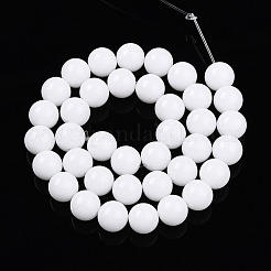 Baking Paint Opaque Glass Beads Strands&nbsp;GLAA-T032-P10mm-02