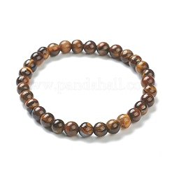 Natural Tiger Eye Beaded Stretch Bracelets&nbsp;X-BJEW-D446-B-32