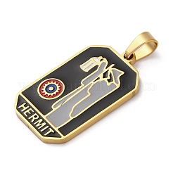Ion Plating(IP) 304 Stainless Steel Enamel Pendants&nbsp;STAS-Q003-01G-09