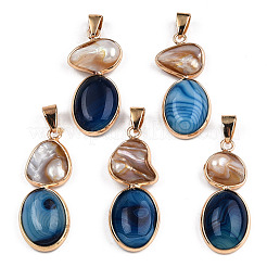 Natural Crackle Agate Pendants&nbsp;G-N326-152B